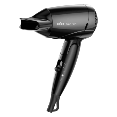 Braun HD130 Noir 1200W ionique 2 températures air froid Sèche-cheveux
