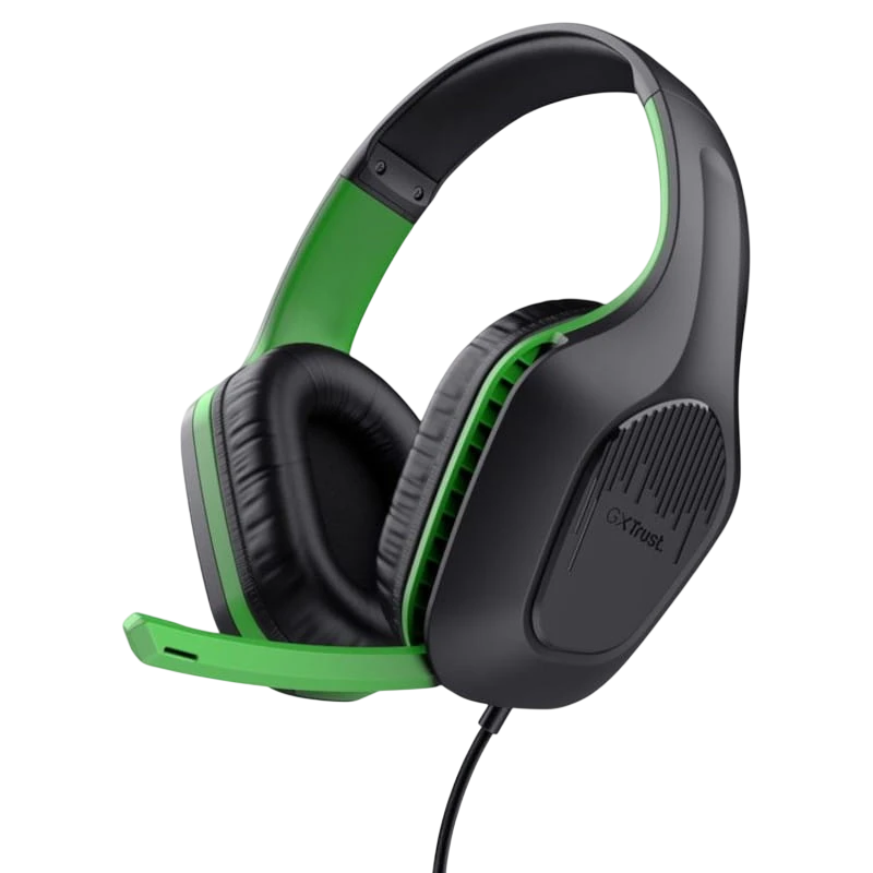 Trust GXT 415X Zirox Noir/Vert Arceau avec micro Casque gaming