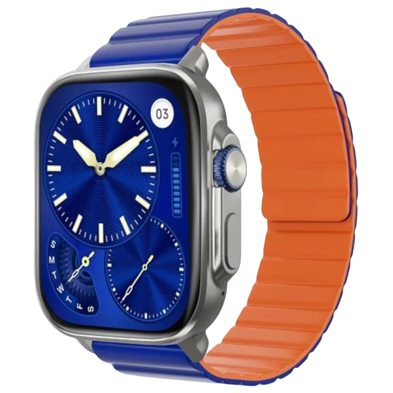 Udfine Watch Gear Bleu 2,04 pouces AMOLED 7 jours +100 sports 5ATM