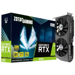 Zotac Gaming GeForce NVIDIA RTX 3050 Eco 8GB GDDR6 Noir 2 ventilateurs HDMI 2.1 3 DisplayPort Carte graphique