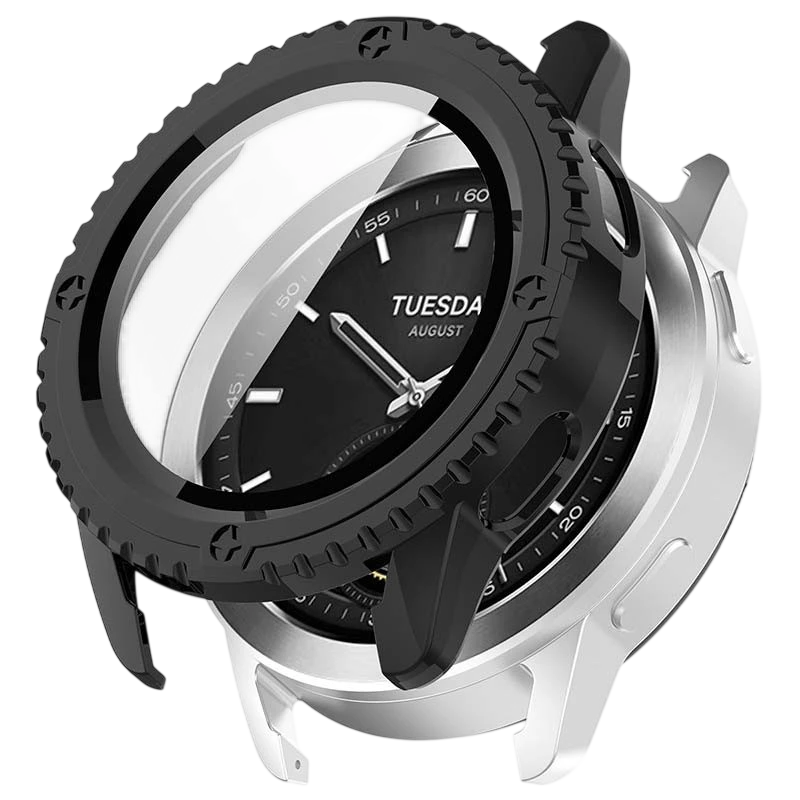 Coque PC + Verre Trempé Xiaomi Watch S3 Noir