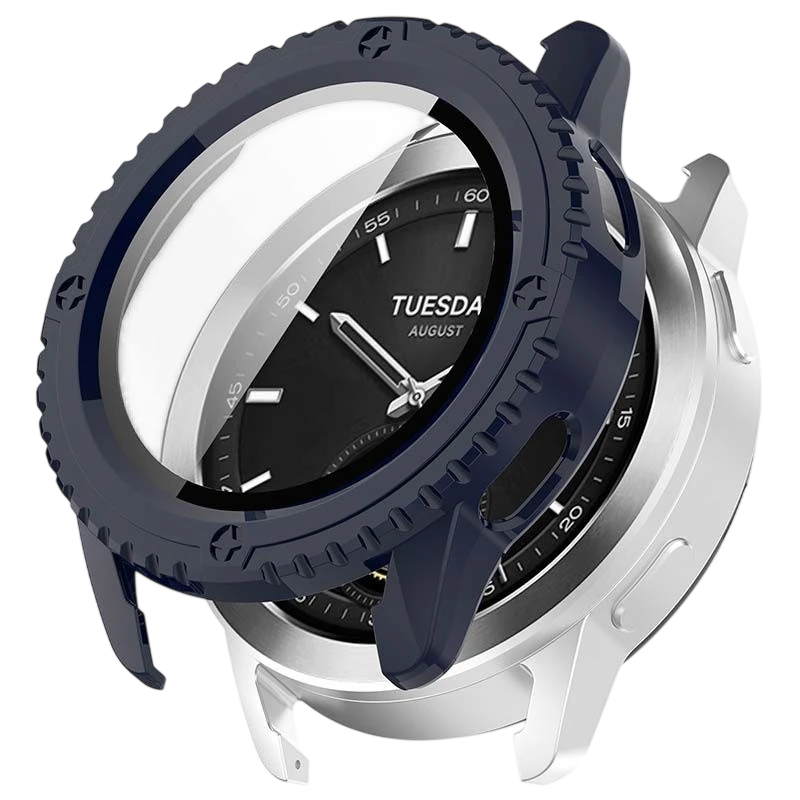 Coque PC + Verre Trempé Xiaomi Watch S3 Bleu Foncé
