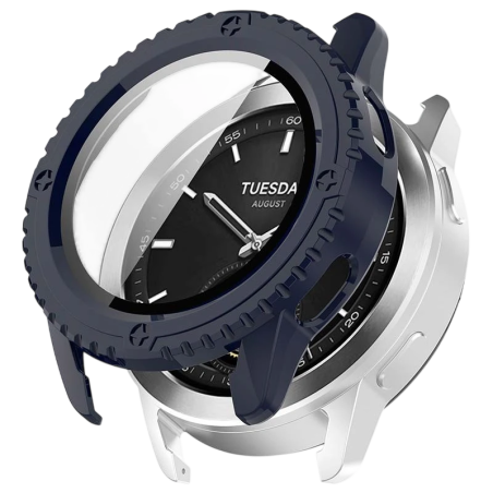 Coque PC + Verre Trempé Xiaomi Watch S3 Bleu Foncé
