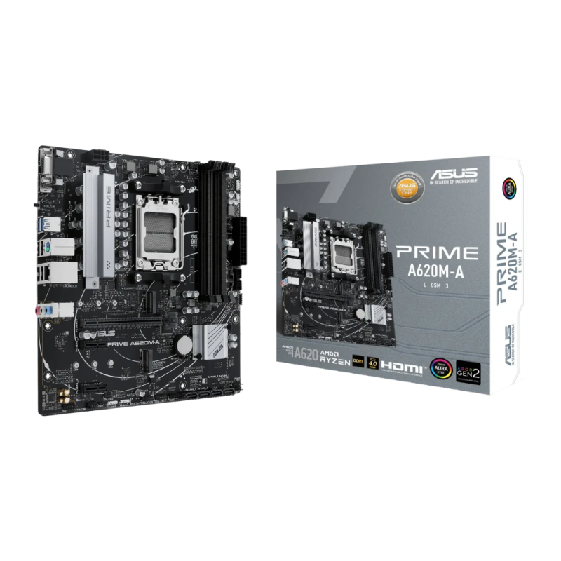 ASUS PRIME A620M-A-CSM A620 AM5 DDR5 mATX 2 emplacements M.2 Carte mère