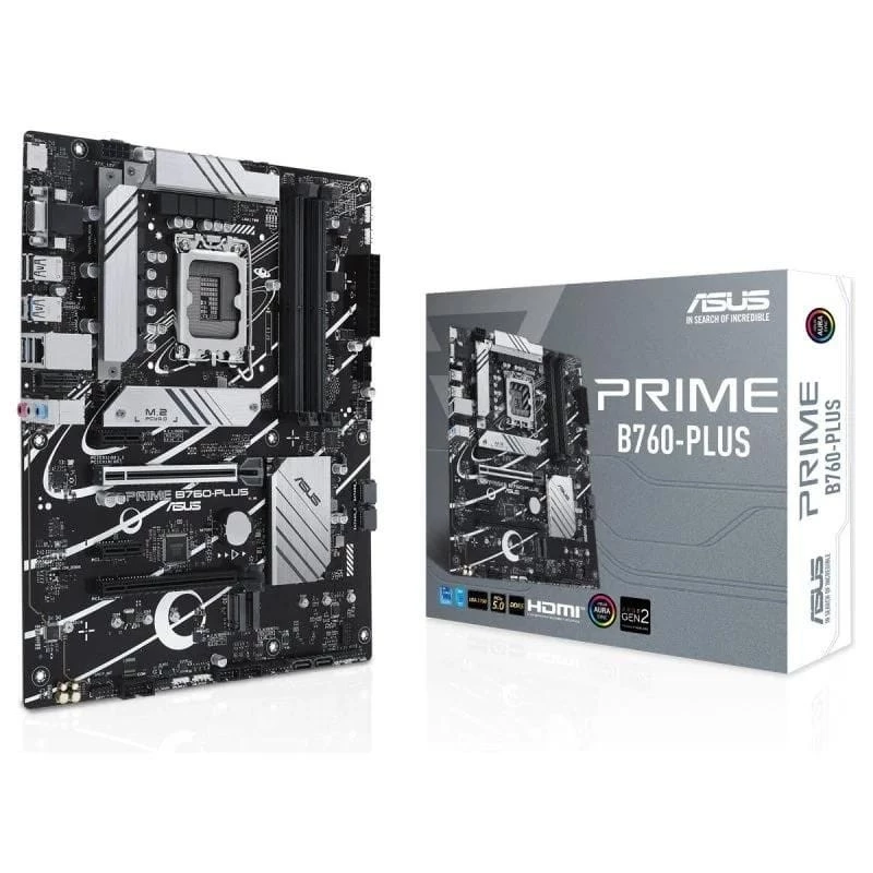 ASUS PRIME B760-PLUS D4 Intel LGA 1700 128GB Micro ATX Noir 2,5G Ethernet 3 emplacements M.2 Carte mère