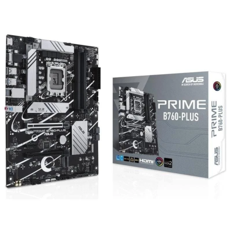 ASUS PRIME B760-PLUS D4 Intel LGA 1700 128GB Micro ATX Noir 2,5G Ethernet 3 emplacements M.2 Carte mère