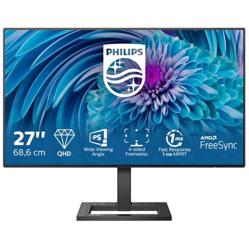 Philips E Line 275E2FAE/00 Noir 27 pouces 2K IPS 4ms FreeSync Écran