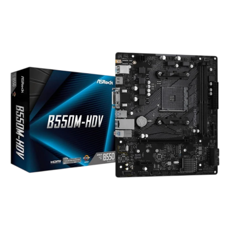 Asrock B550M-HDV AMD Socket AM4 64GB Micro ATX Noir Carte mère
