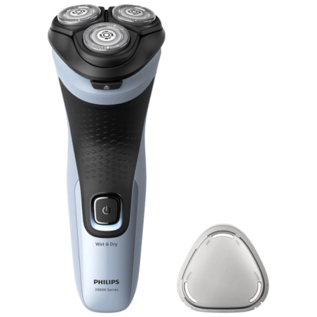 Philips Shaver 3000X Series X3003/00 Noir/Bleu sec et humide 40 min Rasoir