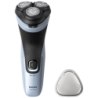 Philips Shaver 3000X Series X3003/00 Noir/Bleu sec et humide 40 min Rasoir