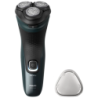 Philips Shaver 3000X Series X3052/00 Noir/Vert sans fil sec et humide 45 min Rasoir
