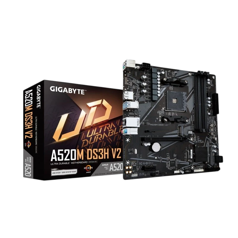 Gigabyte A520M DS3H V2 AMD Socket AM4 128GB Micro ATX Noir Carte mère