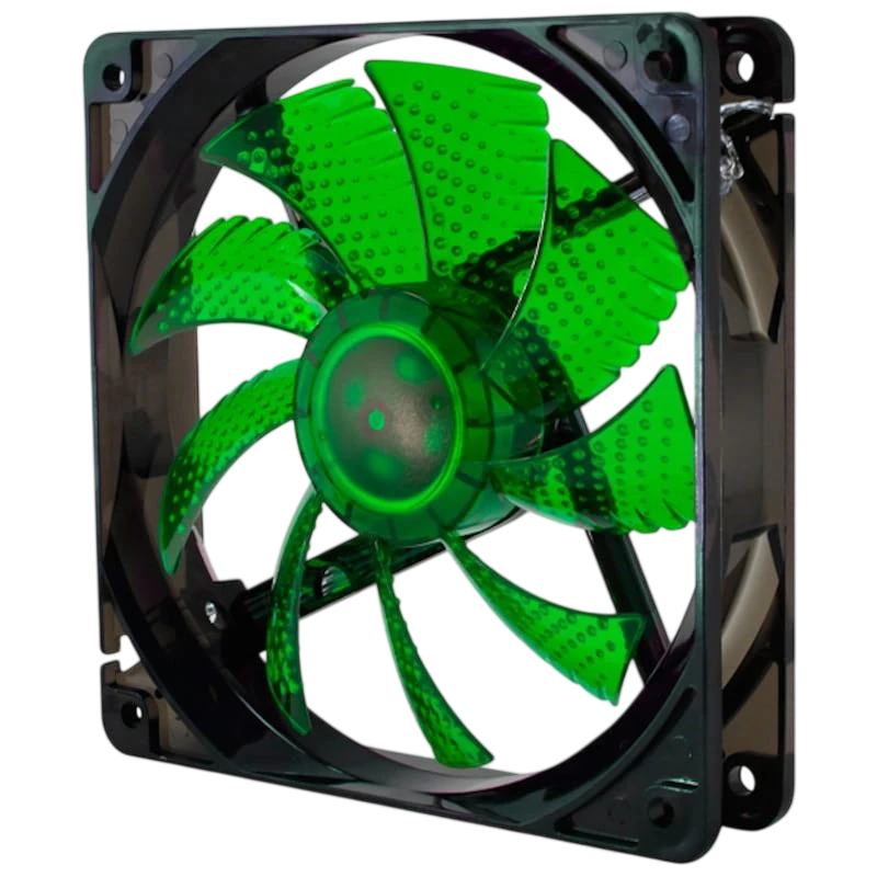 Boîtier NOX CoolFan 12cm LED Vert 19dB Ventilateur