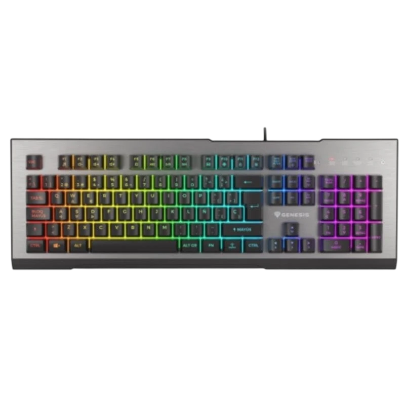 Genesis Rhod 500 RGB 8 ms Noir/Argent Clavier