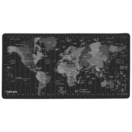 NATEC Time Zone Map Maxi Noir/Gris