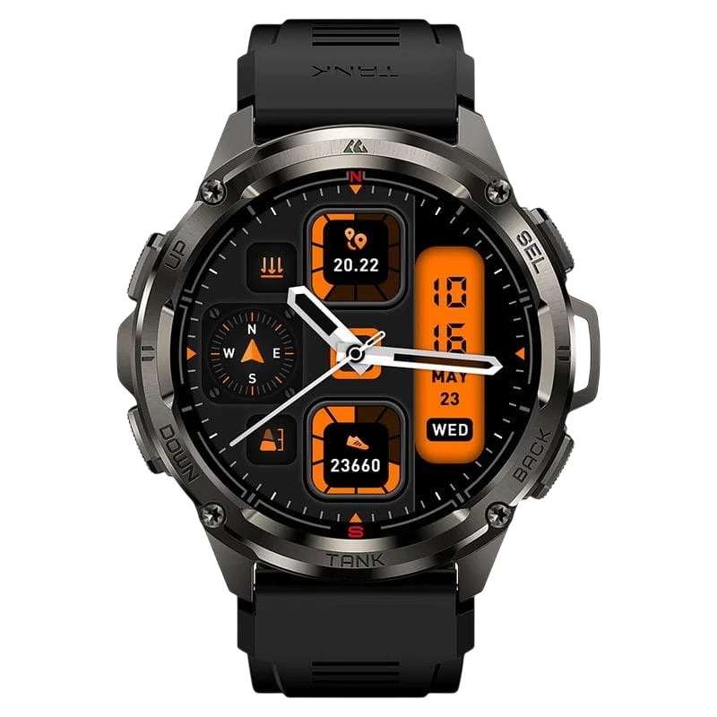 KOSPET Tank T3 Ultra Noir 1,43 pouces AMOLED GPS 15 jours +170 sports 5ATM IP69K Smartwatch