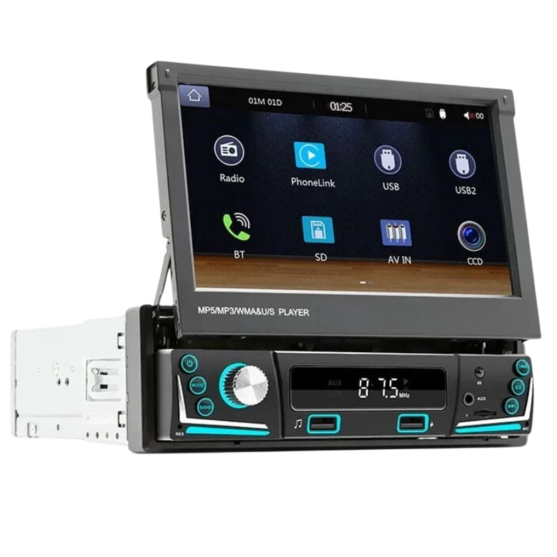 SWM 9606C-S 7 Pouces Bluetooth/MirrorLink/Carplay/USB Noir 1 DIN Android Auto Autoradio