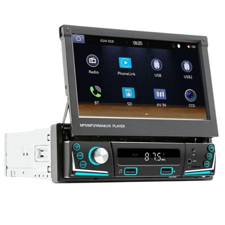 SWM 9606C-S 7 Pouces Bluetooth/MirrorLink/Carplay/USB Noir 1 DIN Android Auto Autoradio