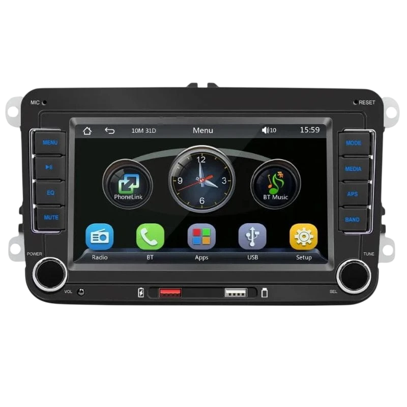 F9070C Bluetooth/Carplay/USB Noir 2 DIN 7 pouces Android Auto Autoradio
