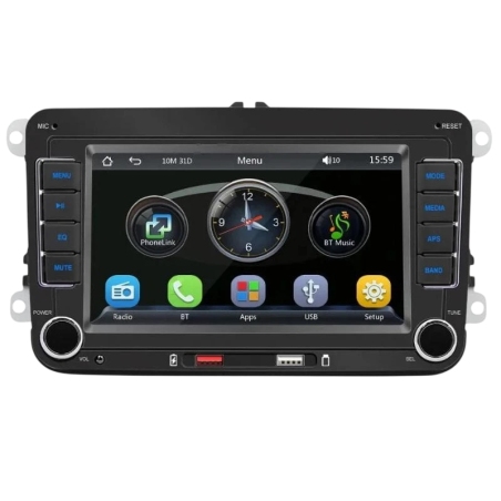 F9070C Bluetooth/Carplay/USB Noir 2 DIN 7 pouces Android Auto Autoradio