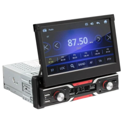 SWM 9603S Écran Rétractable Bluetooth Carplay/Android Auto USB Noir 1 DIN 7 pouces Autoradio sans fil