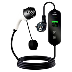 Chargeur portable pour voiture électrique 16A/3,5KW/Prise Schuko/5M/LCD EV Type 2