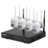 Escam WNK714 4 caméras Blanc 3MP WiFi Kit de vidéosurveillance
