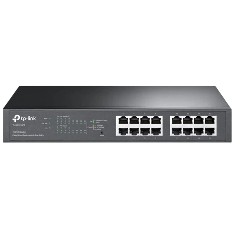 TP-Link TL-SG1016PE 16 Ports Gigabit 8 PoE+ Noir Switch
