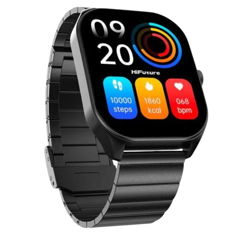 HiFuture Apex Noir 2,04 pouces AMOLED 7 jours IP68 Smartwatch