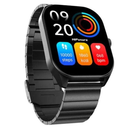 HiFuture Apex Noir 2,04 pouces AMOLED 7 jours IP68 Smartwatch