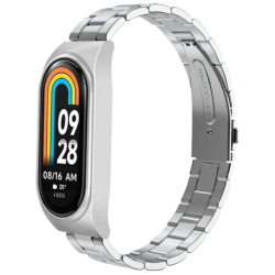 Bracelet Métal Maillons Xiaomi Mi Smart Band 9 / Mi Smart Band 8 Argentée