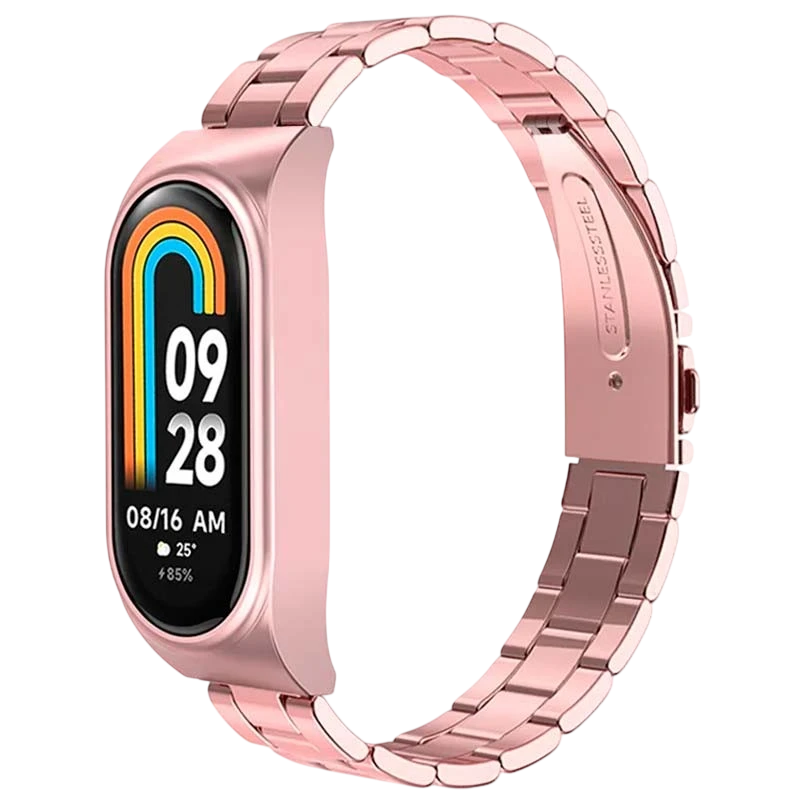 Bracelet Métal Maillons Xiaomi Mi Smart Band 9 / Mi Smart Band 8 Rose