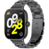 Bracelet Métal Maillons Xiaomi Smart Band 10 Pro / 9 Pro / 8 Pro et Redmi Watch 6 / 6 Active / 6 Lite / 5 / 4 Noir