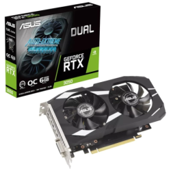 ASUS Dual NVIDIA GeForce RTX 3050 Edition 6 GB GDDR6 Noir PCIe 4.0 2 ventilateurs HDMI 2.1 Carte graphique