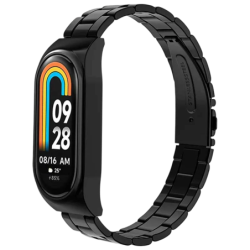 Bracelet Métal Maillons Xiaomi Mi Smart Band 9 / Mi Smart Band 8 Noir