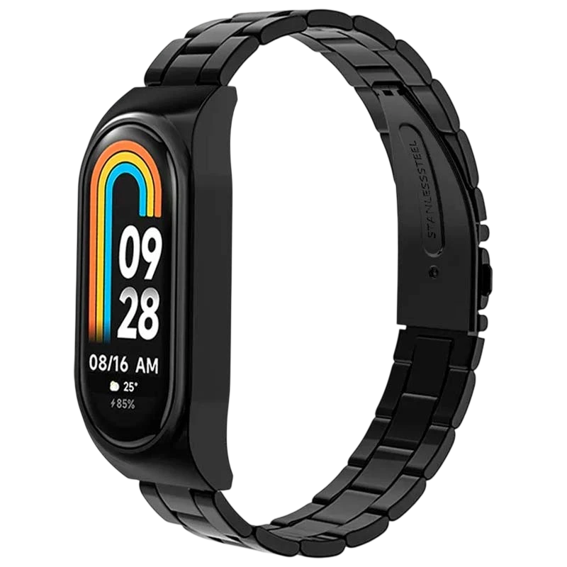 Bracelet Métal Maillons Xiaomi Mi Smart Band 9 / Mi Smart Band 8 Noir
