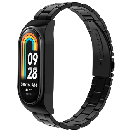 Bracelet Métal Maillons Xiaomi Mi Smart Band 9 / Mi Smart Band 8 Noir