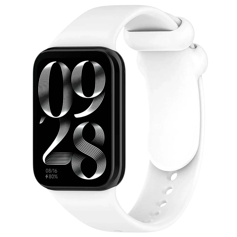 Bracelet Xiaomi Smart Band 10 Pro / 9 Pro / 8 Pro et Redmi Watch 6 / 6 Active / 6 Lite / 5 / 4 Silicone Blanc