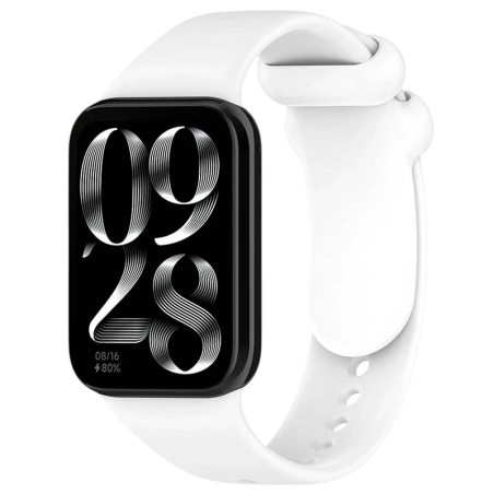 Bracelet Xiaomi Smart Band 10 Pro / 9 Pro / 8 Pro et Redmi Watch 6 / 6 Active / 6 Lite / 5 / 4 Silicone Blanc