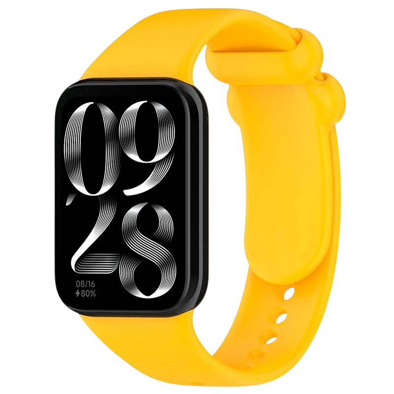 Bracelet Xiaomi Smart Band 10 Pro / 9 Pro / 8 Pro et Redmi Watch 6 / 6 Active / 6 Lite / 5 / 4 Silicone Jaune