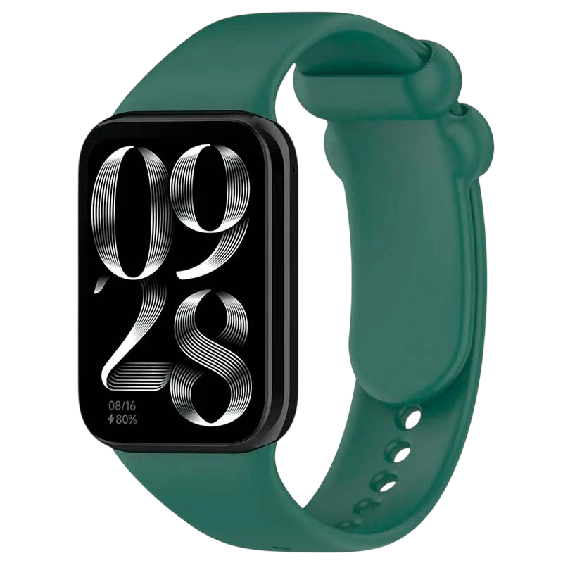 Bracelet Xiaomi Smart Band 10 Pro / 9 Pro / 8 Pro et Redmi Watch 6 / 6 Active / 6 Lite / 5 / 4 Silicone Vert Sombre