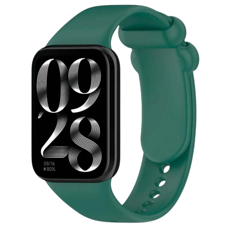 Bracelet Xiaomi Smart Band 10 Pro / 9 Pro / 8 Pro et Redmi Watch 6 / 6 Active / 6 Lite / 5 / 4 Silicone Vert Sombre