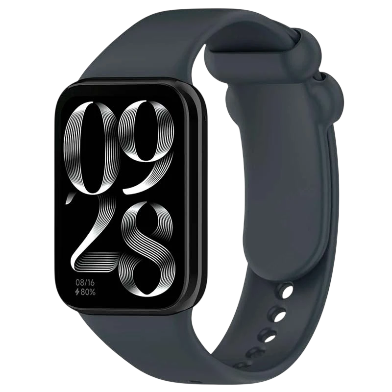 Bracelet Xiaomi Smart Band 10 Pro / 9 Pro / 8 Pro et Redmi Watch 6 / 6 Active / 6 Lite / 5 / 4 Silicone Gris Sombre