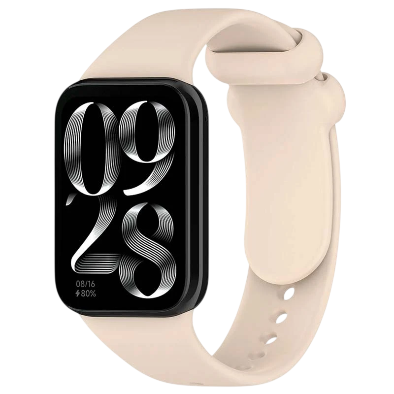 Bracelet Xiaomi Smart Band 10 Pro / 9 Pro / 8 Pro et Redmi Watch 6 / 6 Active / 6 Lite / 5 / 4 Silicone Ivoire