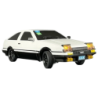 LD1801 AE86 1/18 2.4G (Gyro Version) Drift Blanc 10km/h 20m de portée 500mAh 30 min Voiture RC