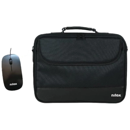 Nilox NXMOS5156BK + Souris USB Noire - Mallette ordinateur 15.6"