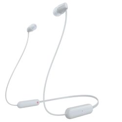 Sony WI-C100 Sports Blanc Bluetooth 5.0 25h IPX4 Écouteurs sans fil