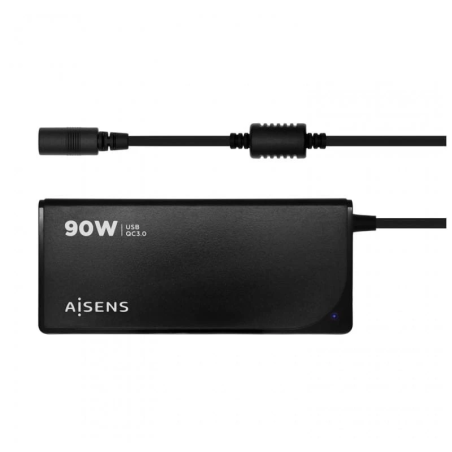 AISENS ASLC-90WAUTO-BK 90W USB Noir - Chargeur pour ordinateur portable