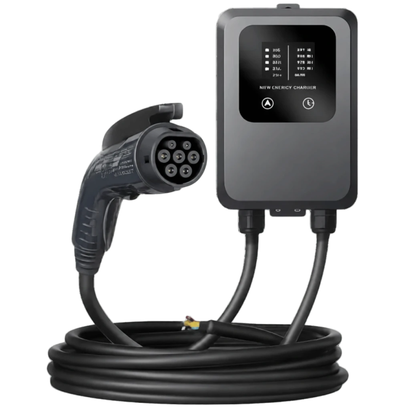 Chargeur pour voiture électrique avec Station de Recharge 32A/7,0KW/Sans prise (monophasé)/5M/LCD EV Type 2