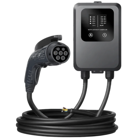 Chargeur pour voiture électrique avec Station de Recharge 32A/7,0KW/Sans prise (monophasé)/5M/LCD EV Type 2